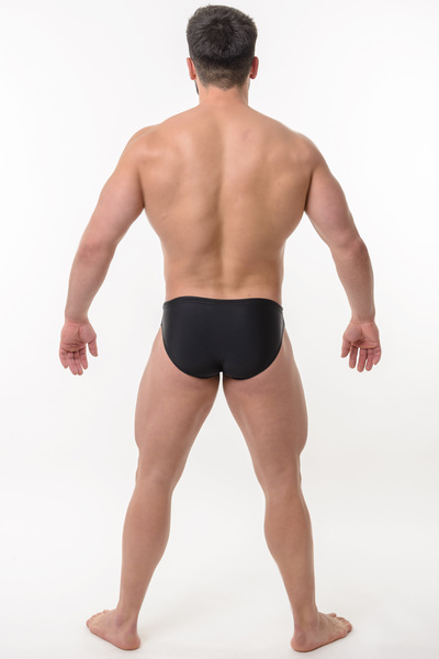 Плавки мужские спортивные ACTIX Copacabana черные [серия PRO] бриф с широкой резинкой