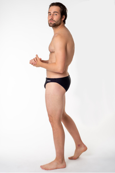 Плавки мужские спортивные слип ACTIX Ibiza черные [серия PRO] узкая резинка