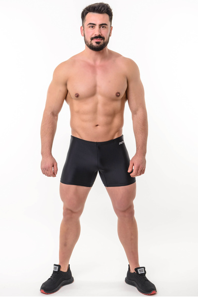 Плавки мужские ACTIX Phelps черные [серия PRO] боксерки средней длины