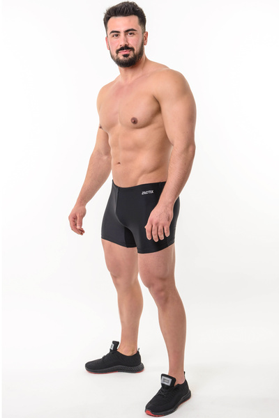 Плавки мужские ACTIX Phelps черные [серия PRO] боксерки средней длины