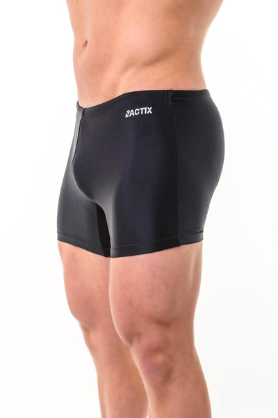 Плавки мужские ACTIX Phelps черные [серия PRO] боксерки средней длины