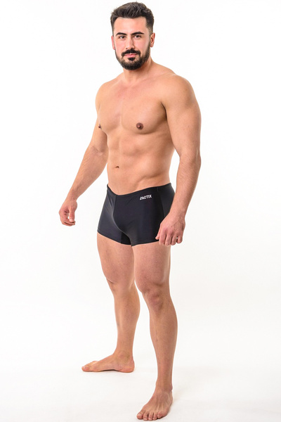 Плавки спортивные мужские боксёрки короткие ACTIX Varadero черные [серия PRO] для пляжа и бассейна
