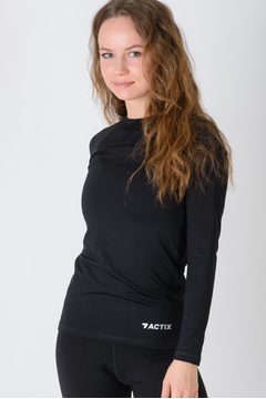 Photo 3 Термокофта (лонгслив) женская тёплая ACTIX Promenade, черная, утеплённая микрофлисом