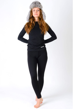 Photo 3 Термолосины женские тёплые зимние ACTIX Promenade, чёрные утепленные микрофлисом