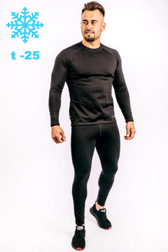 Термокостюм мужской тёплый зимний ACTIX Promenade, черный, утеплен микрофлисом